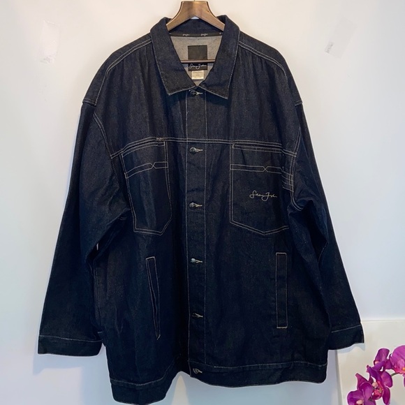 Vintage Sean John Jean Jacket Size 4XB - Picture 1 of 6